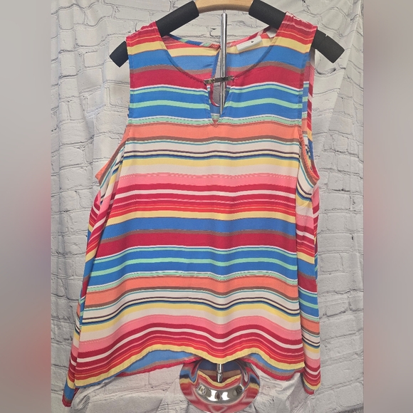New York & Company Tops - New York & Company XL Multi colors striped womens sleeveless top